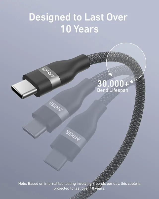 کابل 180 سانتی متر USB-C به USB-C انکر Anker USB-C to USB-C Cable 240W A82E2-180CM — تصویر ۵