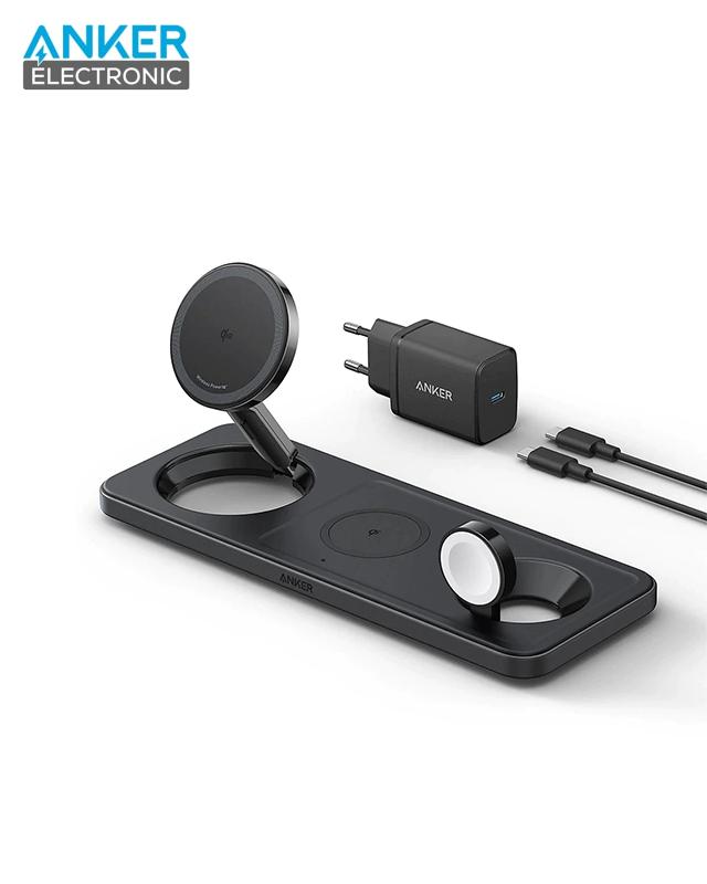 شارژر وایرلس 3 در 1 انکر Anker MagGo Wireless Charging Station 3 in 1 B25M1311 — تصویر ۲