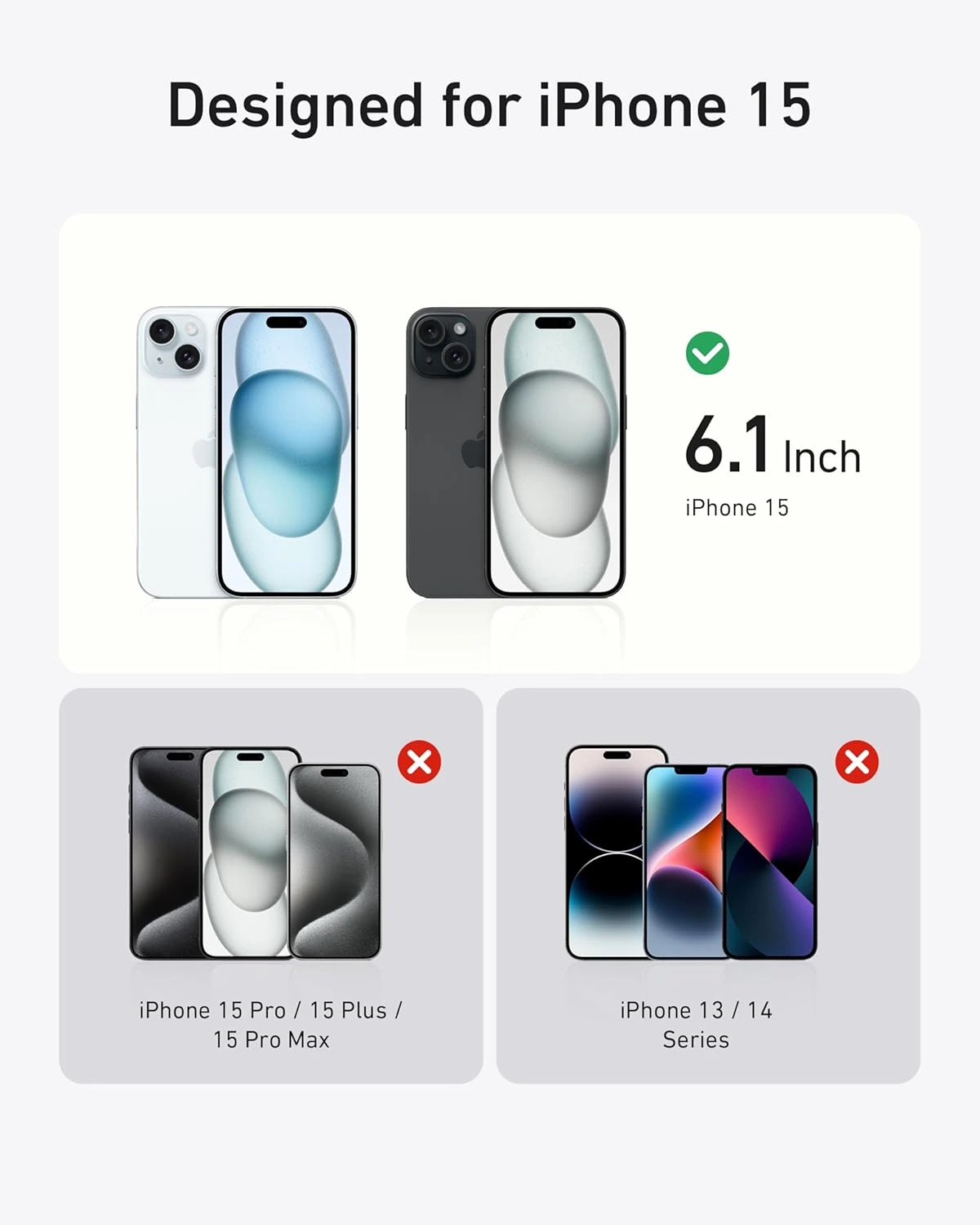 محافظ نمایشگر آیفون 15 انکر Anker Screen Protector for iPhone 15 A72B6 — تصویر ۳