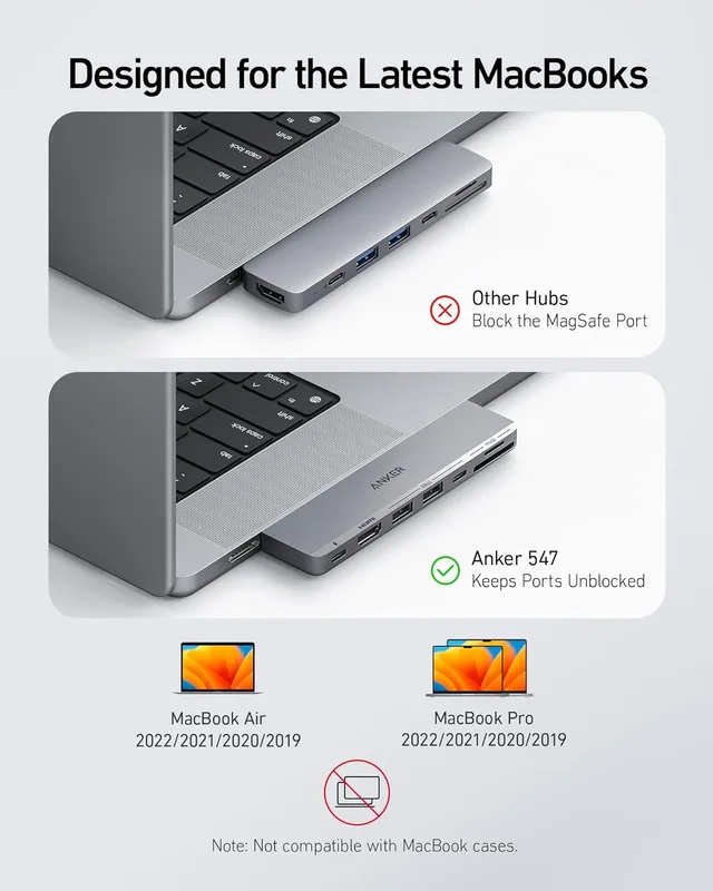 هاب دیتا 7 پورت انکر برای مک بوک Anker 547 USB-C Hub 7-in-2 A8354 — تصویر ۵
