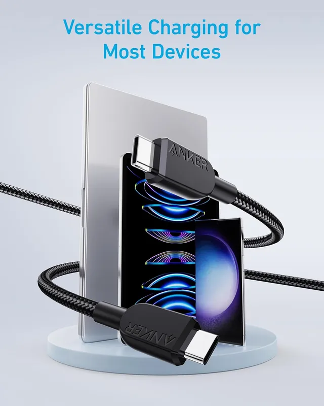 کابل 180 سانتی متر USB C به USB C انکر Anker 310 USB-C to USB-C Cable A81C6 — تصویر ۶