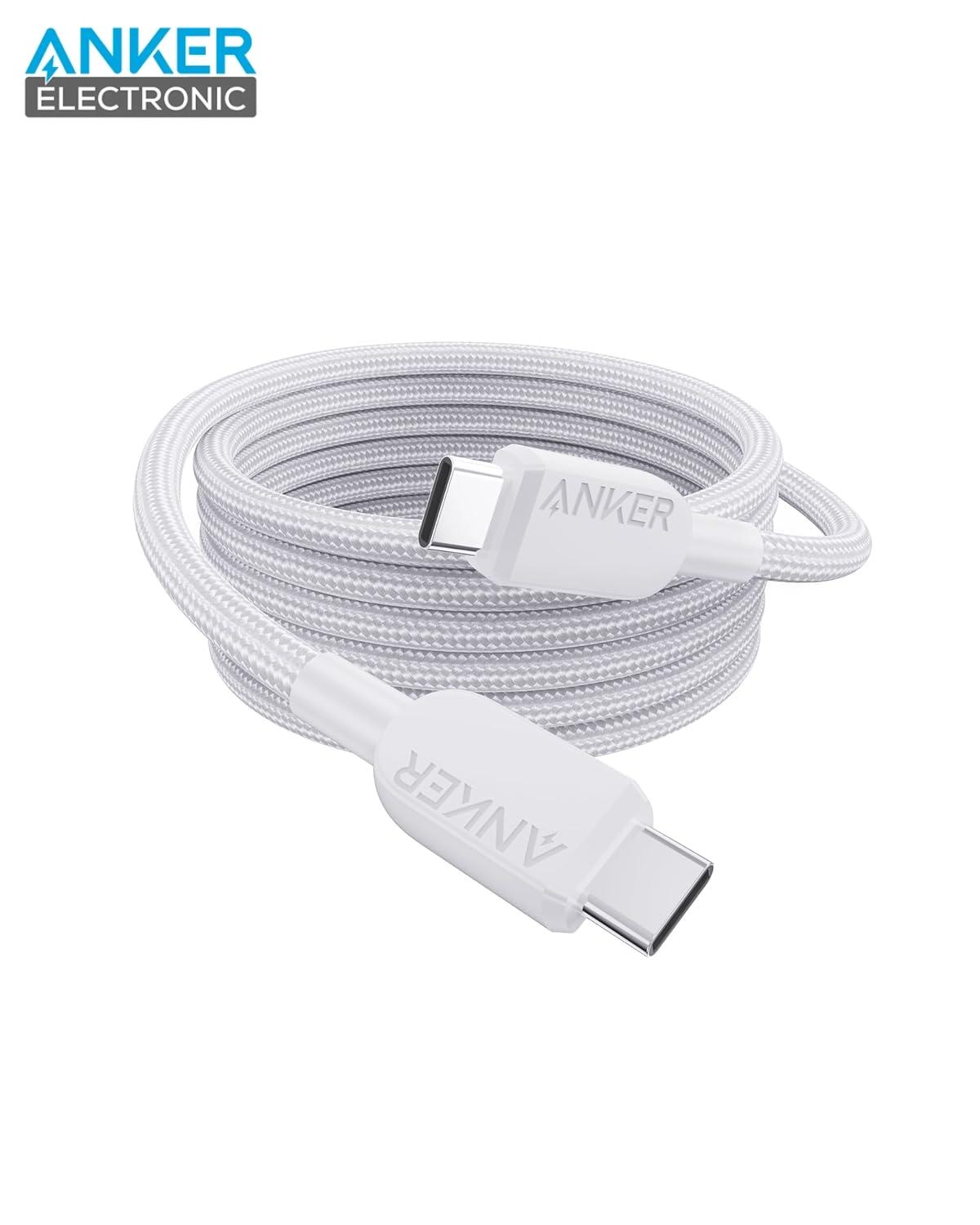 کابل 90 سانتی متر USB C به USB C انکر Anker 310 USB-C to USB-C Cable A81C5 — تصویر ۳