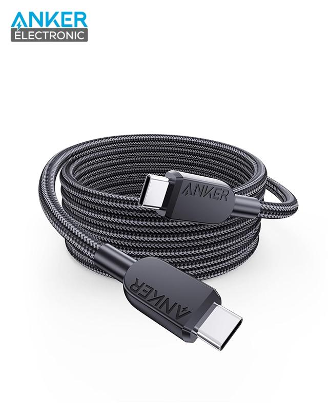 کابل 90 سانتی متر USB C به USB C انکر Anker 310 USB-C to USB-C Cable A81C5