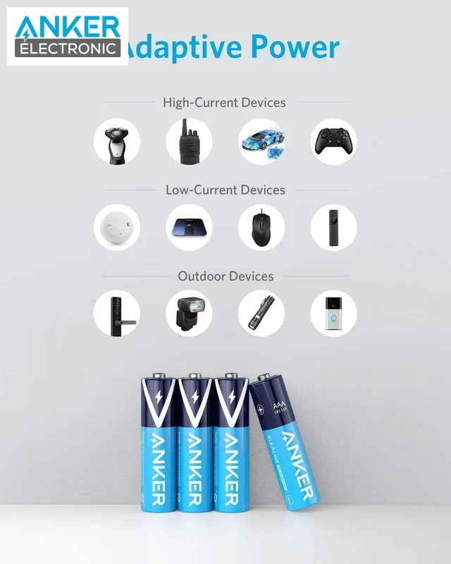 باتری قلمی 1.5 ولت انکر Anker Batteries Alkaline AA 8-pack B1810H13 پک 8 تایی — تصویر ۶