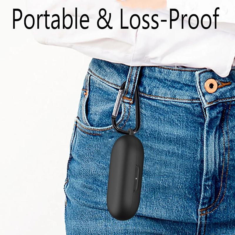 کیس محافظ سیلیکونی هدفون انکر مخصوص Anker Soundcore V30i Silicone Case A3873 + آویز فلزی — تصویر ۳
