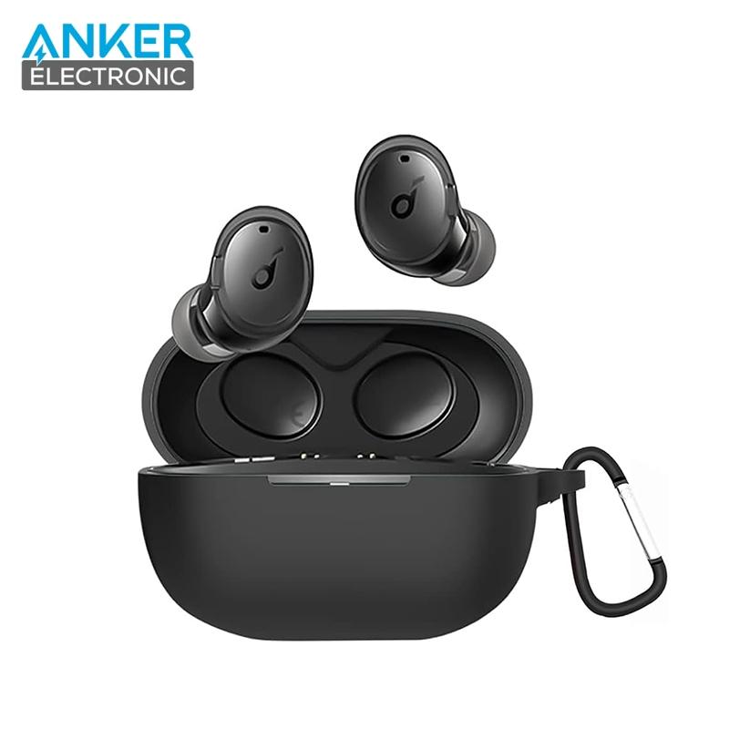 کیس محافظ سیلیکونی هدفون انکر مخصوص Anker Soundcore Life Dot 3i A3982 Silcone Case + آویز فلزی — تصویر ۲