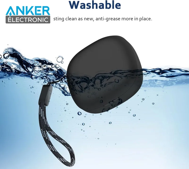 محافظ سیلیکونی هدفون انکر Anker P25i Headphone Silicone Case A3949 + بند پارچه ای — تصویر ۵