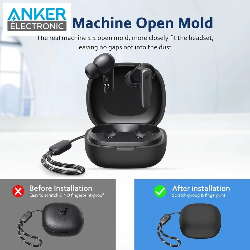 محافظ سیلیکونی هدفون انکر Anker P25i Headphone Silicone Case A3949 + بند پارچه ای — تصویر ۷