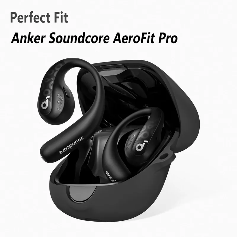 کیس محافظ سیلیکونی هدفون انکر Anker Soundcore Aerofit Pro Silicone Case + آویز فلزی — تصویر ۵