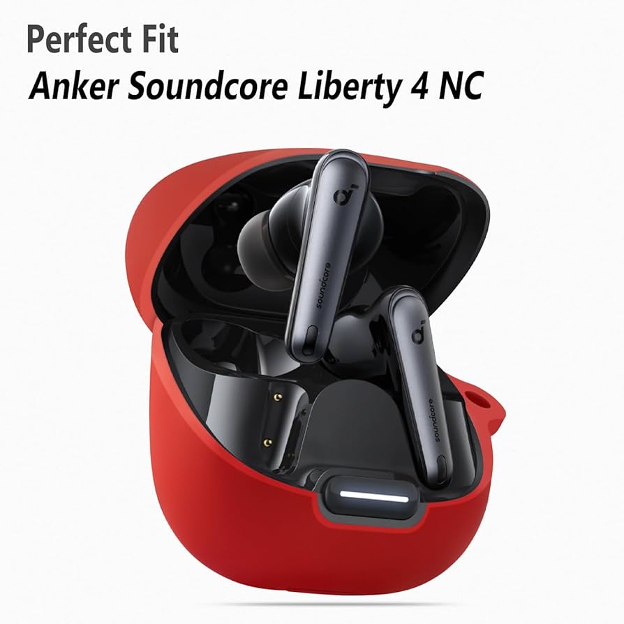 کیس محافظ سیلیکونی هدفون انکر Anker Soundcore Liberty 4 NC Silicone Case + آویز — تصویر ۸