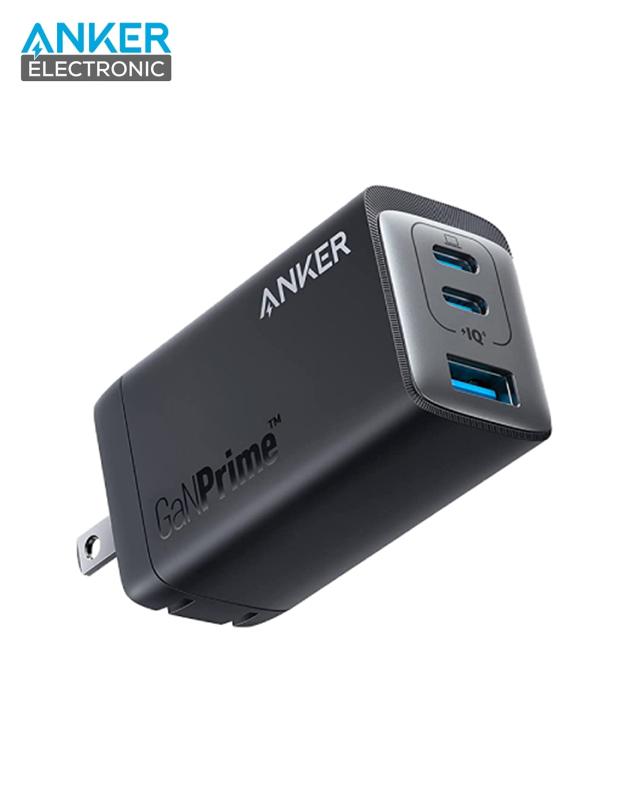 شارژر دیواری 65 وات انکر Anker 735 Charger GaNPrime 65W A2668 US + مبدل پریز هدیه — تصویر ۲