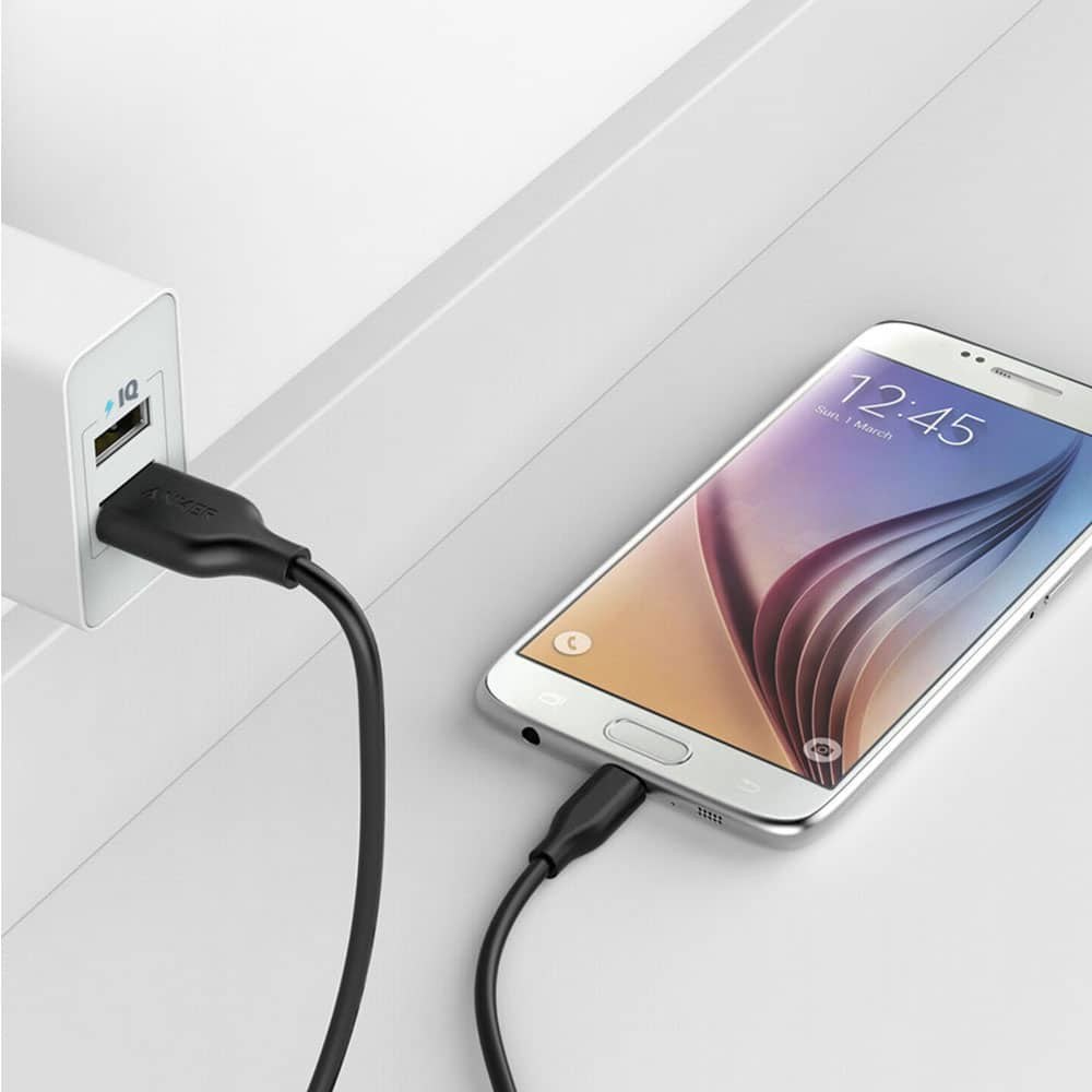 کابل شارژ انکر USB به میکرو USB پاورلاین 0.9 متر مدل Anker A8132 — تصویر ۴