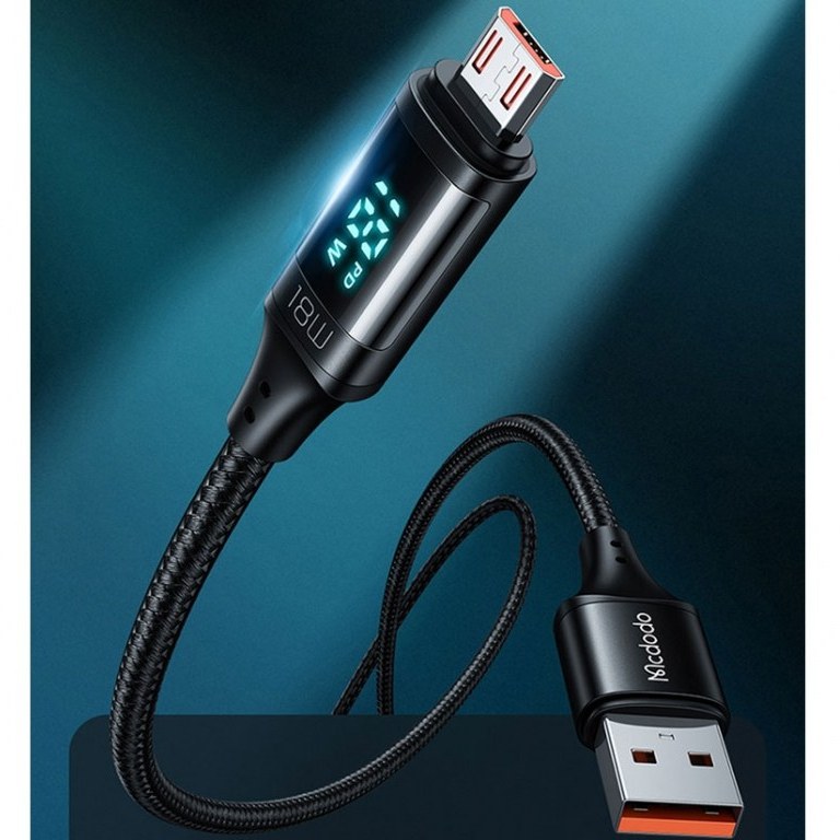 کابل شارژ USB به MicroUSB صفحه دار مک دودو مدل Mcdodo CA-1070 — تصویر ۳