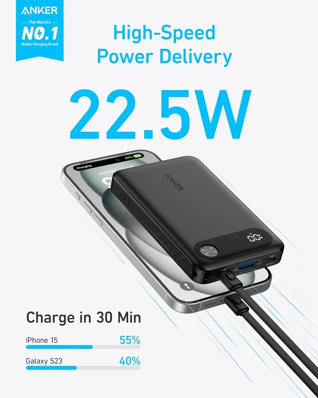 پاوربانک 10000 میلی آمپر انکر Anker Powercore Power Bank 10,000mAh 22.5W A1257 — تصویر ۴