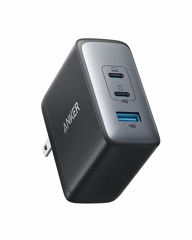شارژر دیواری 100 وات انکر Anker 736 Charger Nano II 100W + USB C cable B2145 US دوپین تاشو + مبدل پریز هدیه