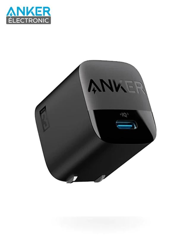 شارژر دیواری 30 وات انکر Anker 313 GaN 30W Charger A2639 + مبدل پریز هدیه
