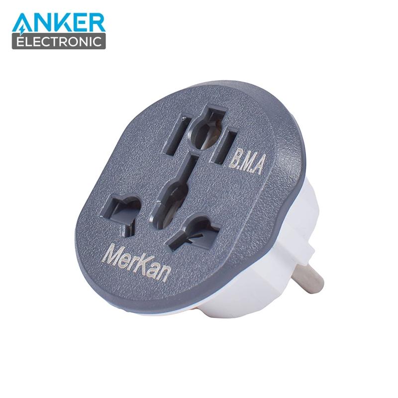 مبدل پریز 3 به 2 مرکان Merkan Universal AC Adapter جعبه 20 عددی — تصویر ۵