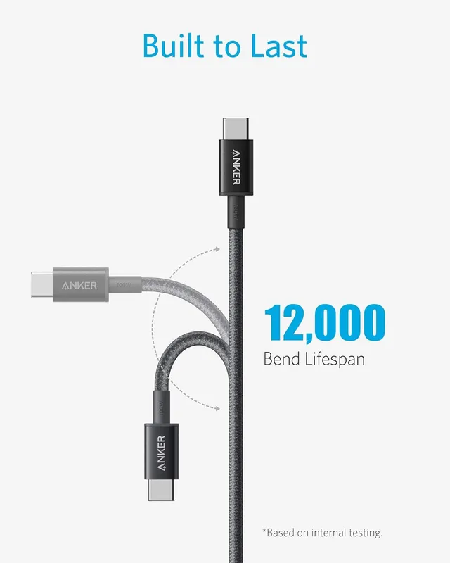 کابل شارژر 3 متر USB-C to USB-C انکر Anker USB-C to USB-C 100W Cable A8758 — تصویر ۸