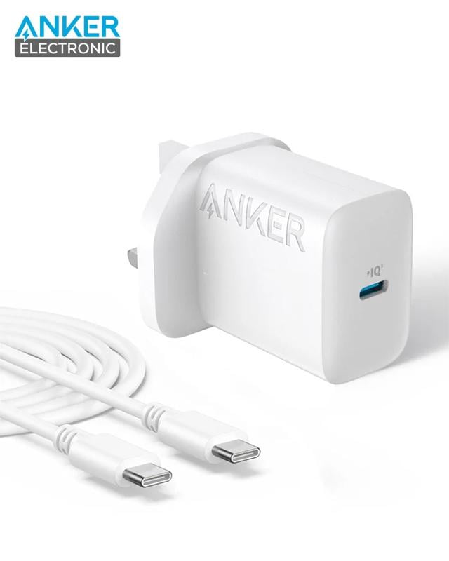 شارژر دیواری 20 وات انکر Anker Select Charger 20W B2347 UK + مبدل پریز هدیه