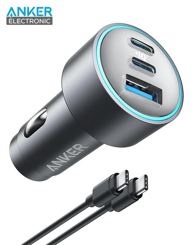 شارژر فندکی 67 وات انکر Anker 535 USB-C Car Charger 67W B2731 + کابل تایپ سی به تایپ سی