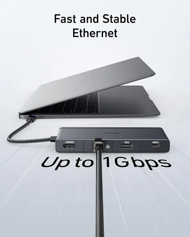 هاب دیتا 9 پورت انکر Anker 552 USB-C Hub 9-in-1 A8373 — تصویر ۴