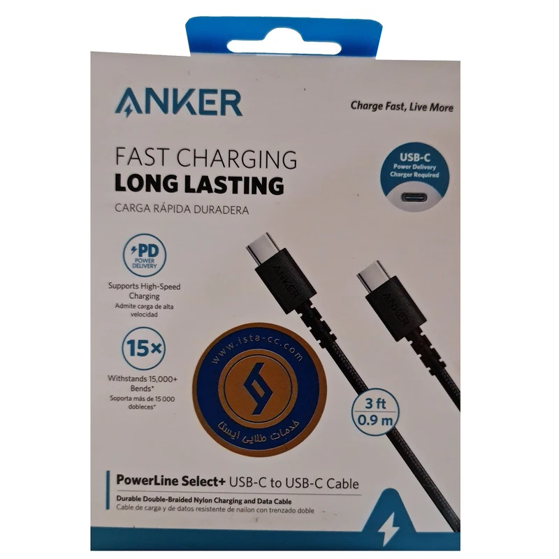 کابل شارژ دو سر تایپ سی انکر 0.9 متر مدل Anker A8032 — تصویر ۶