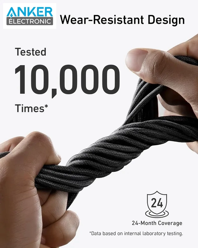 کابل USB-C به USB-C انکر Anker 544 USB-C to USB-C Cable A80F6 — تصویر ۳