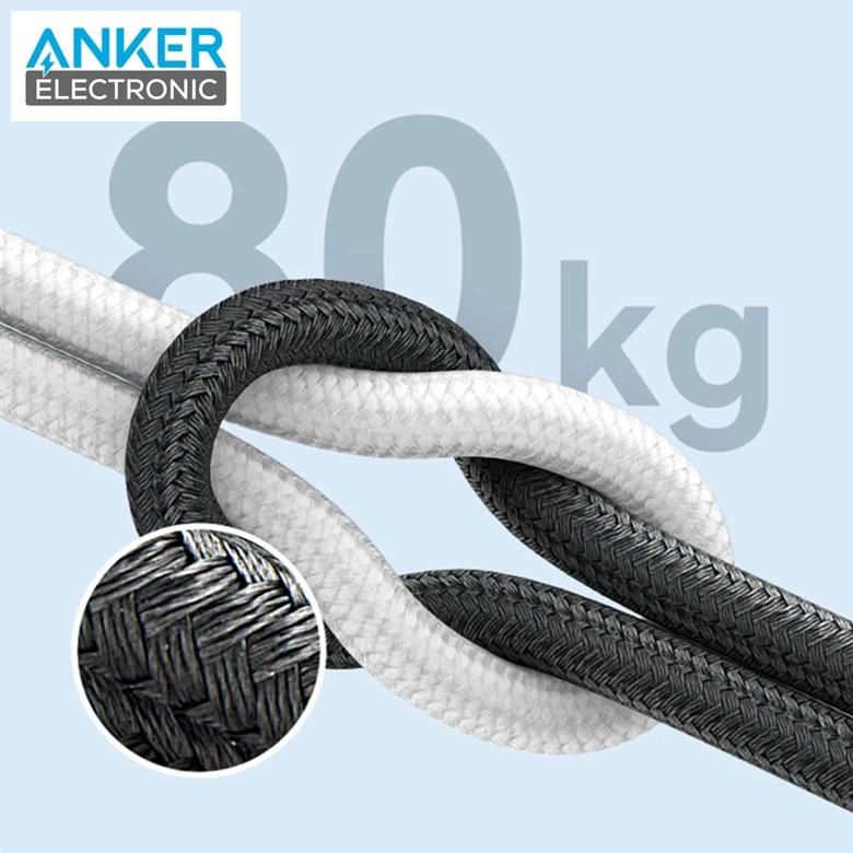 کابل USB A به USB C انکر Anker 322 USB-A to USB-C Cable Braided 0.9m A81H5 — تصویر ۴