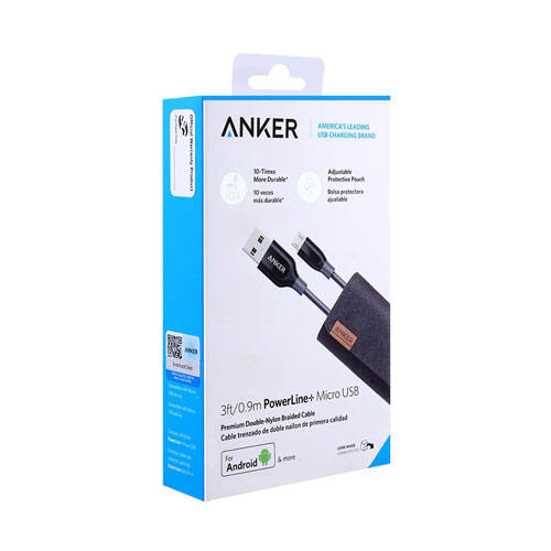 کابل شارژ USB به MicoUSB انکر پاورلاین پلاس 90 سانتی مدل 8142 — تصویر ۳