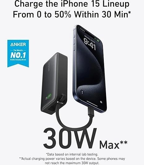 پاوربانک 10000 میلی آمپر 30 واتی انکر مدل Anker A1259 — تصویر ۴