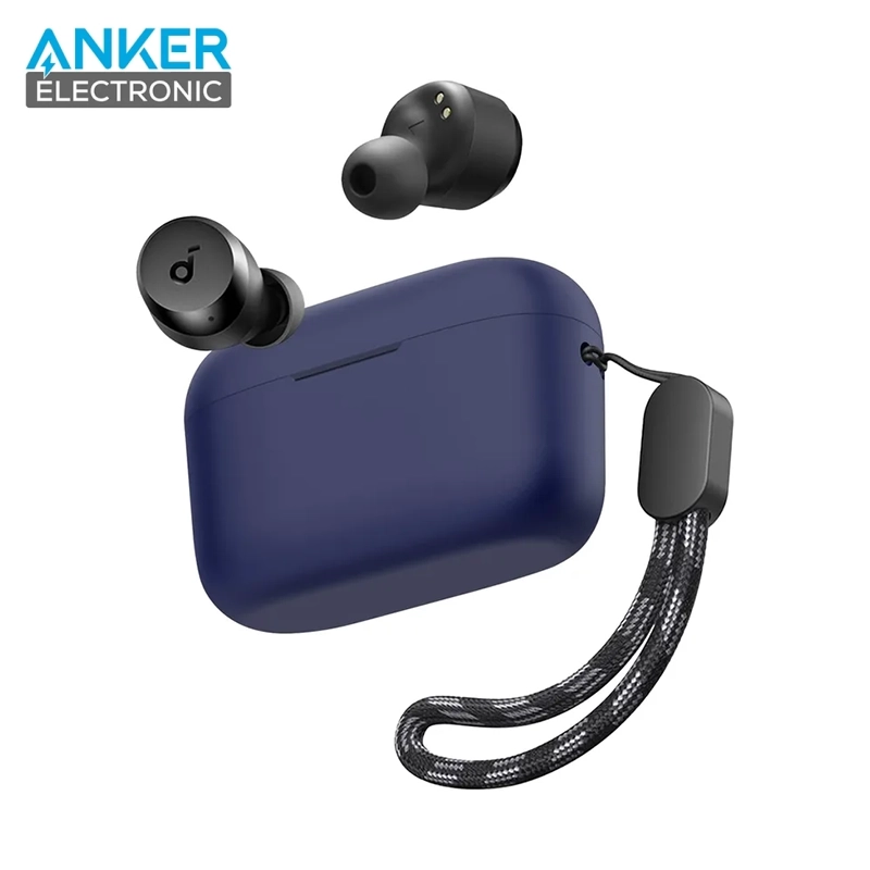 کیس محافظ سیلیکونی هدفون انکر Anker Soundcore A20i Silicon Case + آویز فلزی — تصویر ۲