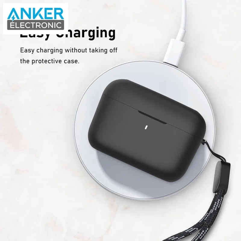 کیس محافظ سیلیکونی هدفون انکر Anker Soundcore A20i Silicon Case + آویز فلزی — تصویر ۵