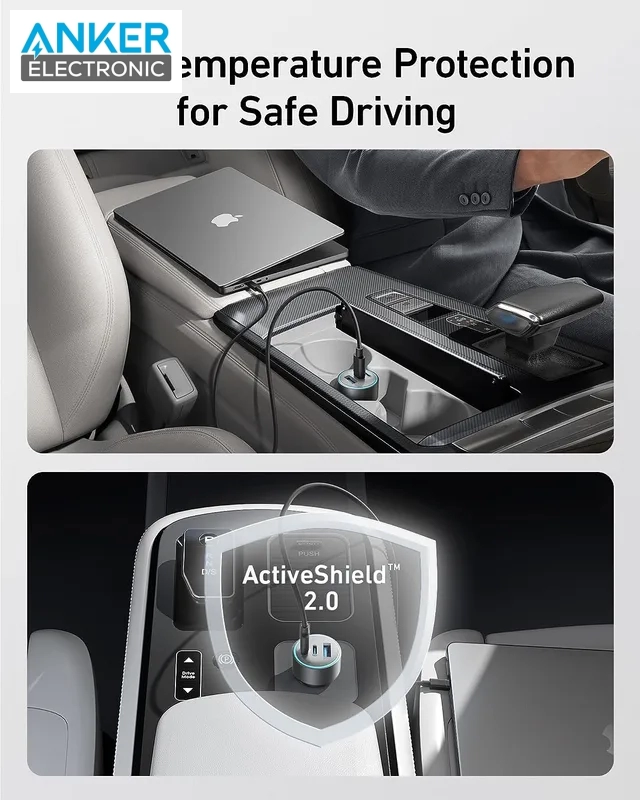 شارژر فندکی 67 وات انکر Anker 535 USB-C Car Charger 67W A2731 — تصویر ۳