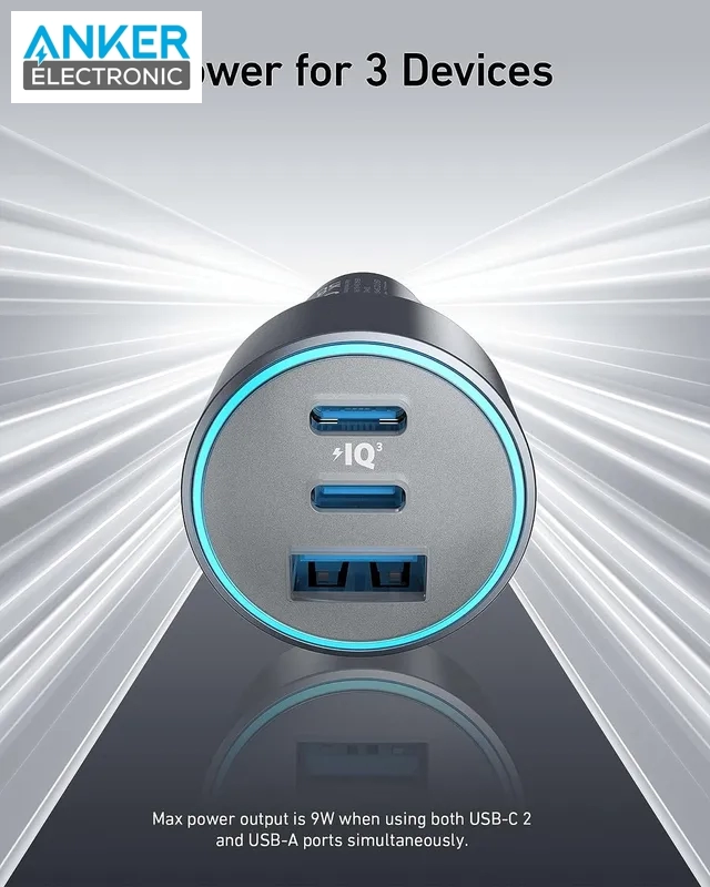 شارژر فندکی 67 وات انکر Anker 535 USB-C Car Charger 67W A2731 — تصویر ۵