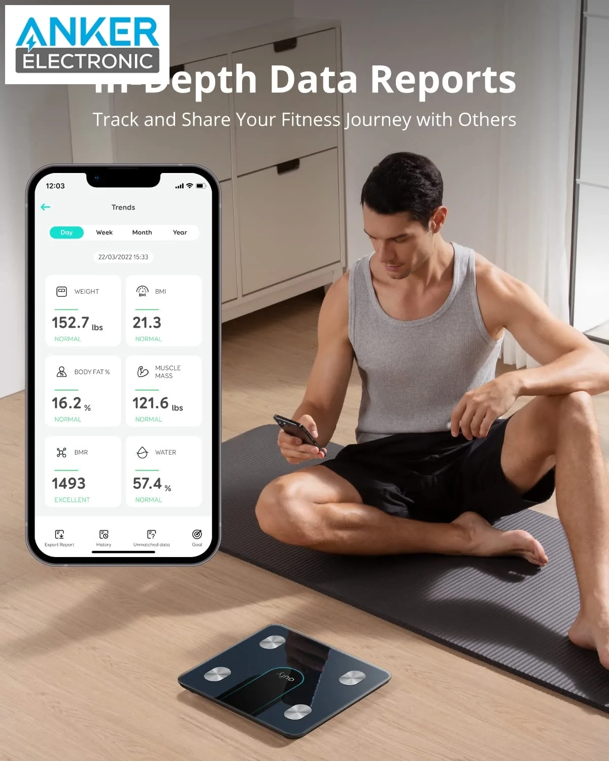 ترازو هوشمند انکر Anker Eufy Smart Scale P2 T9148 — تصویر ۴