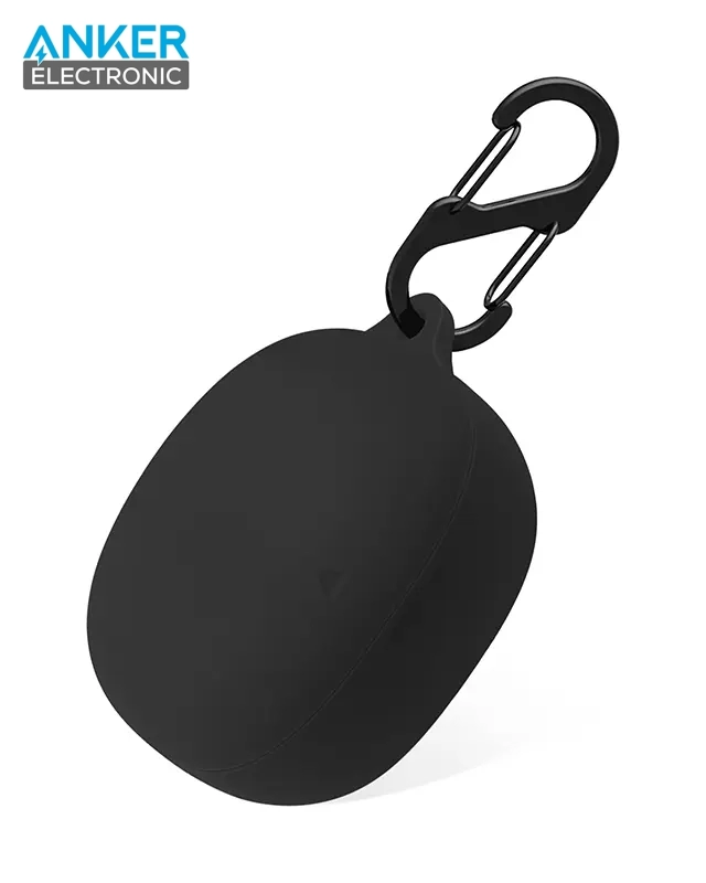 کیس محافظ سیلیکونی هدفون انکر مخصوص Anker Soundcore Liberty 4 Silicon Case + آویز فلزی — تصویر ۳