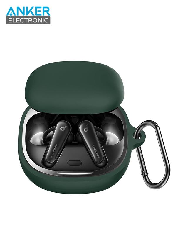 کیس محافظ سیلیکونی هدفون انکر مخصوص Anker Soundcore Liberty 4 Silicon Case + آویز فلزی — تصویر ۷