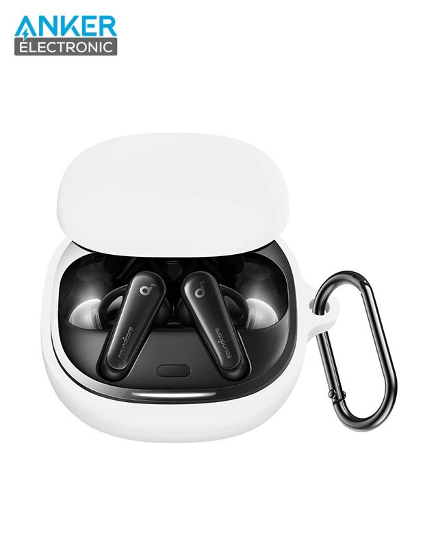 کیس محافظ سیلیکونی هدفون انکر مخصوص Anker Soundcore Liberty 4 Silicon Case + آویز فلزی — تصویر ۸