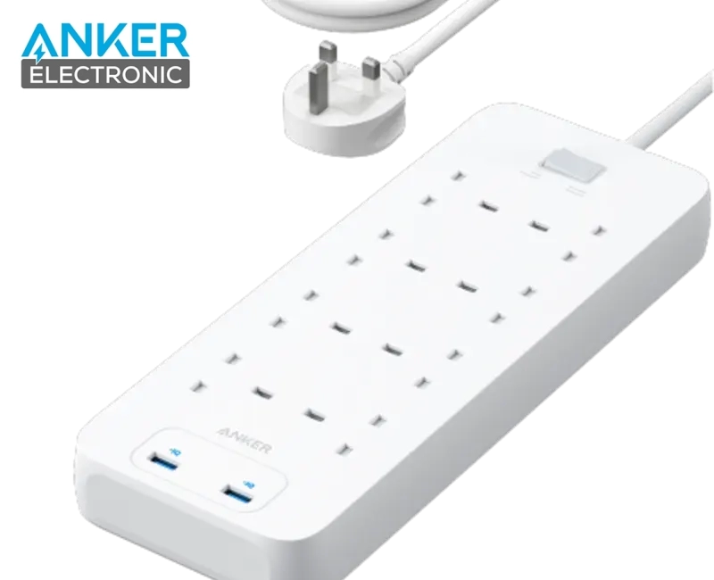 محافظ برق 8 در 1 و شارژر USB انکر Anker 342 USB Power Strip A9182K11