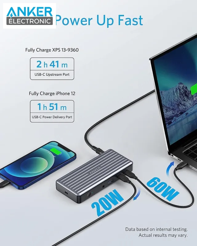 هاب دیتا 9 در 1 انکر Anker PowerExpand 9-in-1 USB-C PD Dock A8394 — تصویر ۷