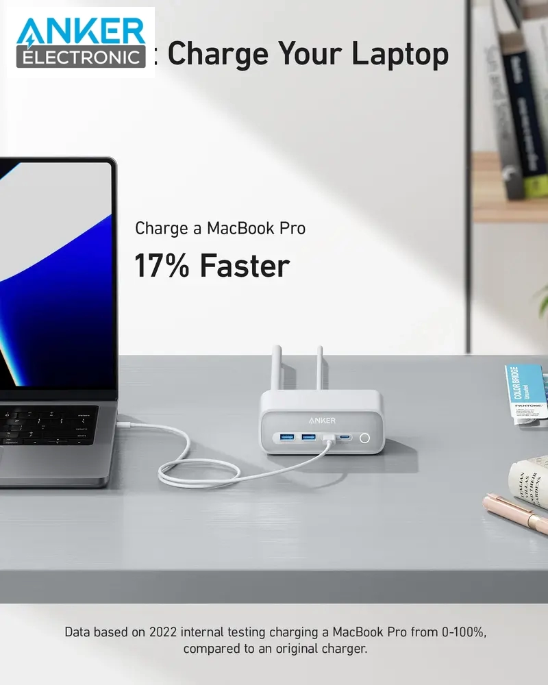 هاب شارژر رومیزی 6 در 1 انکر Anker 525 Charging Station A91C0 — تصویر ۸