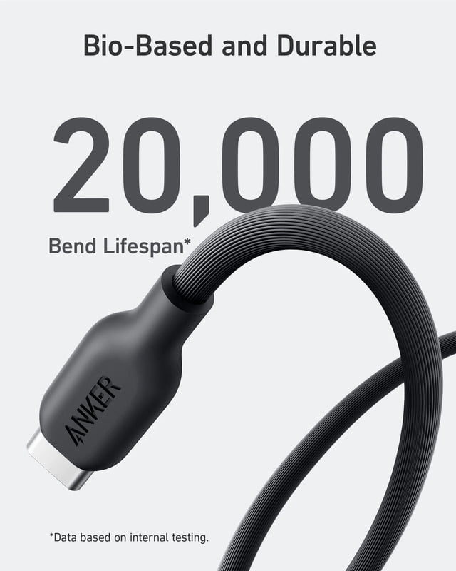 کابل 140 وات USB-C به USB-C انکر Anker 544 USB-C to USB-C Cable 140W A80F1 — تصویر ۴