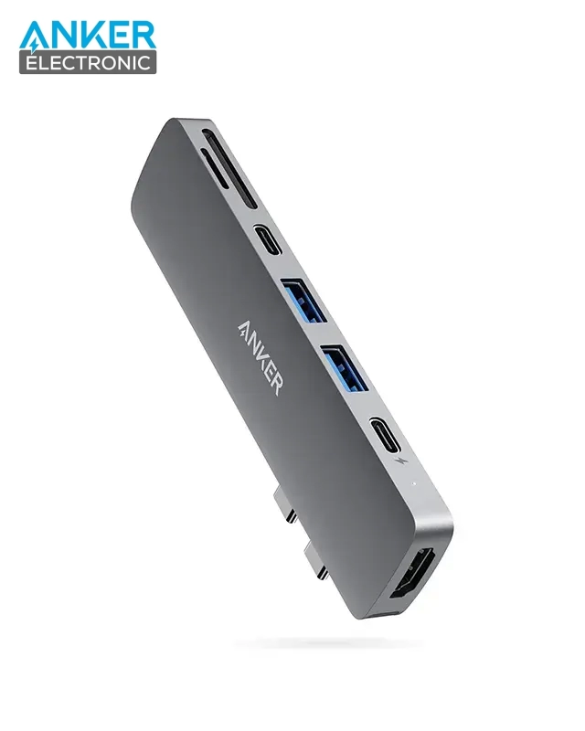 هاب دیتا تاندربولت 7 پورت انکر Anker 547 Thunderbolt 3 USB-C Hub 7-in-2 for MacBook A8371 — تصویر ۲