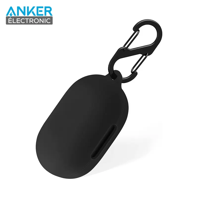کیس محافظ سیلیکونی هدفون انکر مخصوص Anker Soundcore Space A40 Silicon Case + آویز فلزی — تصویر ۲