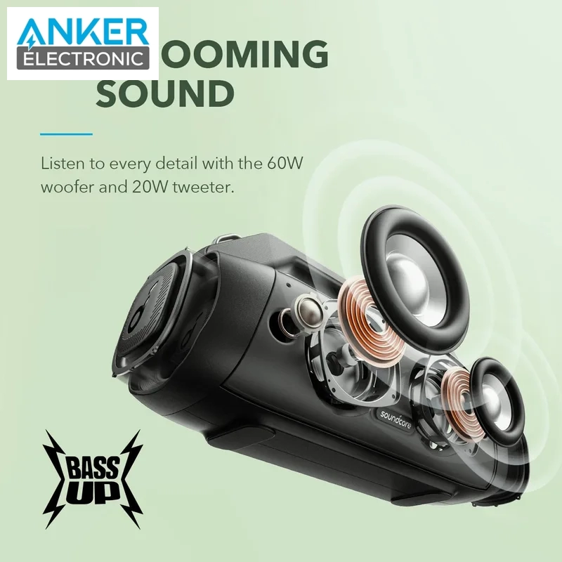 اسپیکر بلوتوثی انکر Anker Soundcore Motion Boom Plus A3129 — تصویر ۷