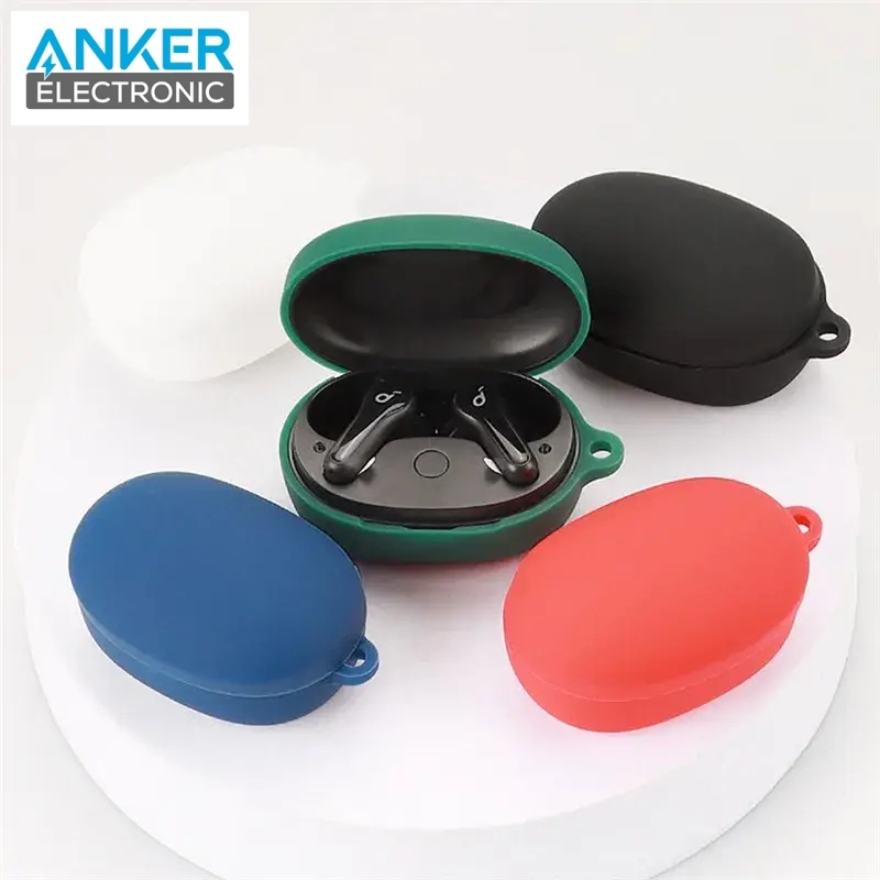 کیس محافظ سیلیکونی هدفون انکر مخصوص Anker Soundcore Life Note E Silicone Case + آویز فلزی — تصویر ۳