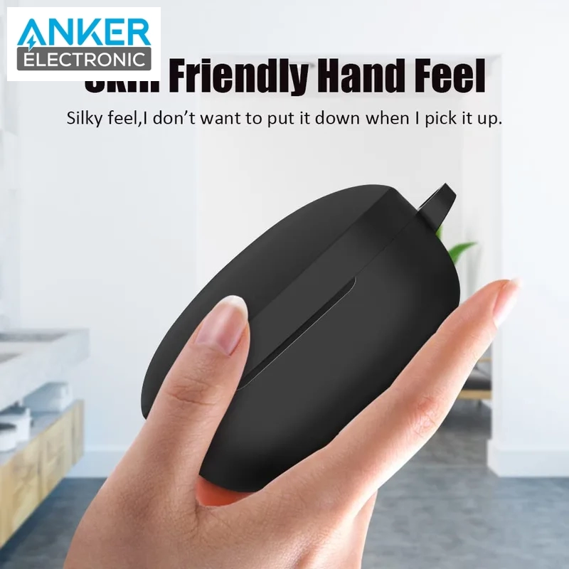 کیس محافظ سیلیکونی هدفون انکر مخصوص Anker Soundcore Life P2 Mini Silicon Case + آویز فلزی — تصویر ۳