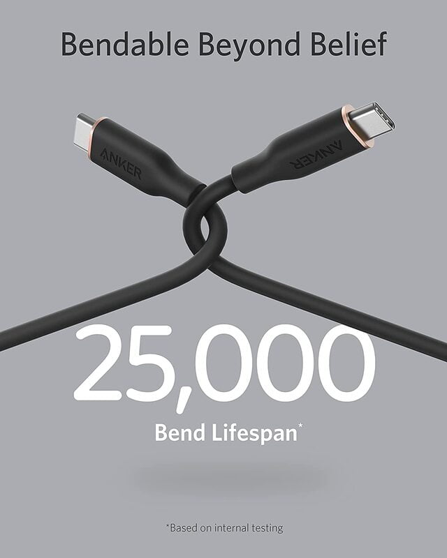 کابل شارژ USB-C به USB-C انکر Anker Powerline III Flow Type C to C 100W Cable A8552 — تصویر ۶
