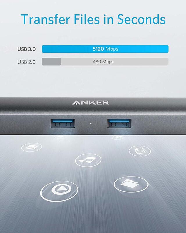 هاب 5 در 1 USB-C انکر Anker USB C Hub Adapter 5-in-1 A8338 — تصویر ۵