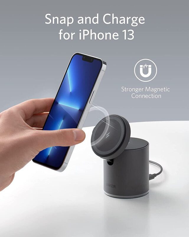 شارژر ولیرلس 2 در 1 انکر Anker 623 Magnetic Wireless Charger (MagGo) B2568 — تصویر ۵